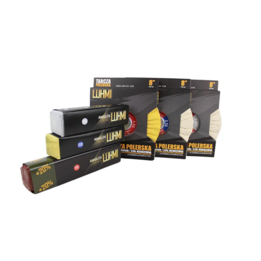 LUHMI-Kit 3 discuri de lustruire și 3 paste pentru polish